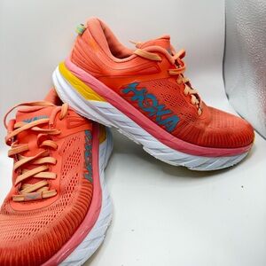 Hoka Women's Vibrant Coral Athletic Shoes
